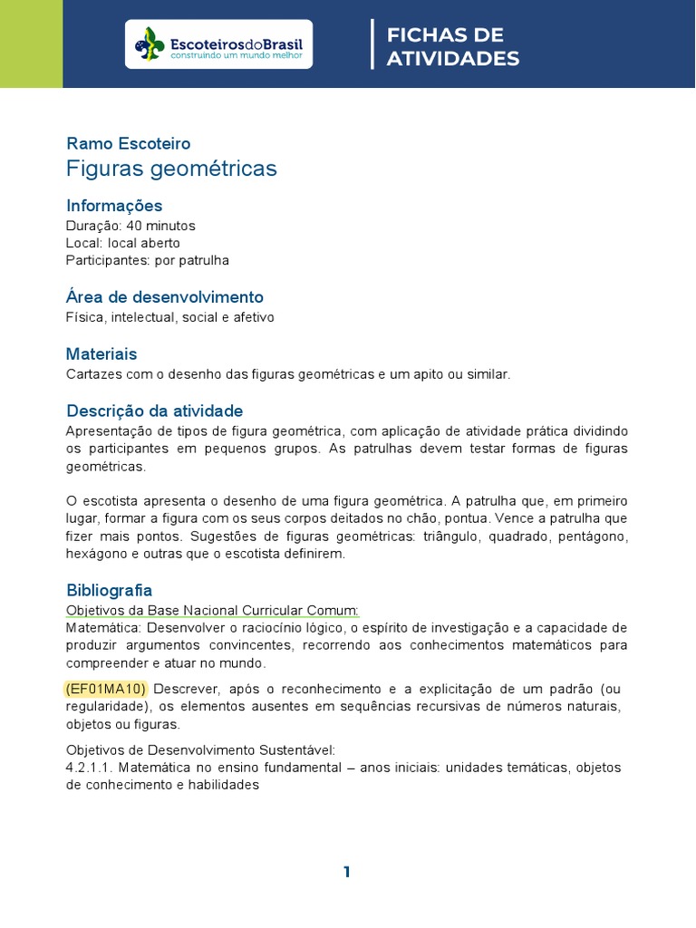 Atividade Escoteira PDF PDF