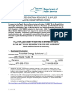 Distributed Energy Resource Supplier (Ders) Registration Form