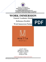 Work Immersion Reference Booklet