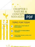 Chapter 1 Nature of Concept of Management