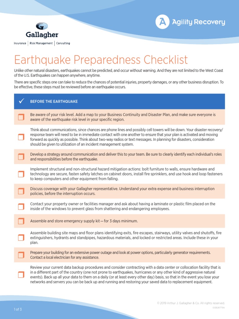 EarthquakePreparednessChecklist.pdf PDF Emergency Management Safety