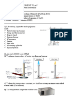 Chemistry Experiment Plan