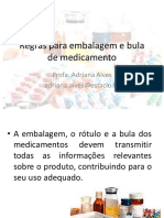 Aula 4 Regras para Embalagem e Bula de Medicamento PDF