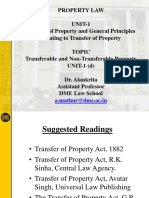 Unit-1 D) - Transferable and Non-Transferable Property PDF