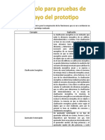 Protocolo de Ensayo Prototipo PDF