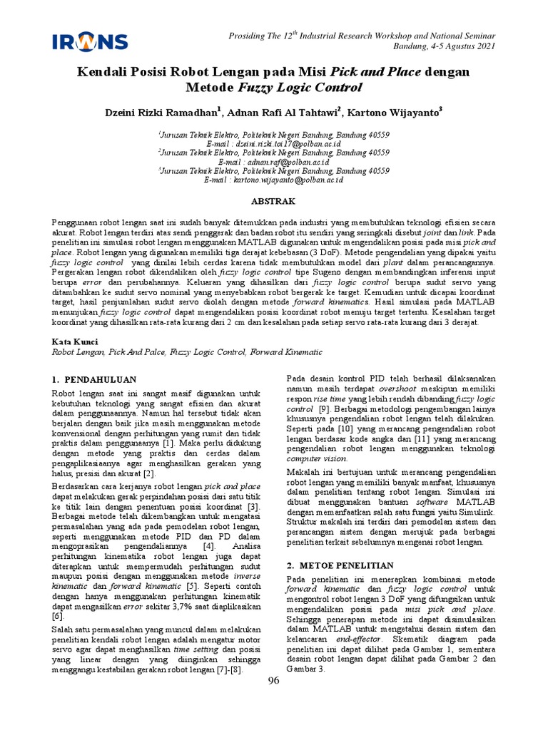 Kendali Robot Lengan untuk Pick and Place | PDF
