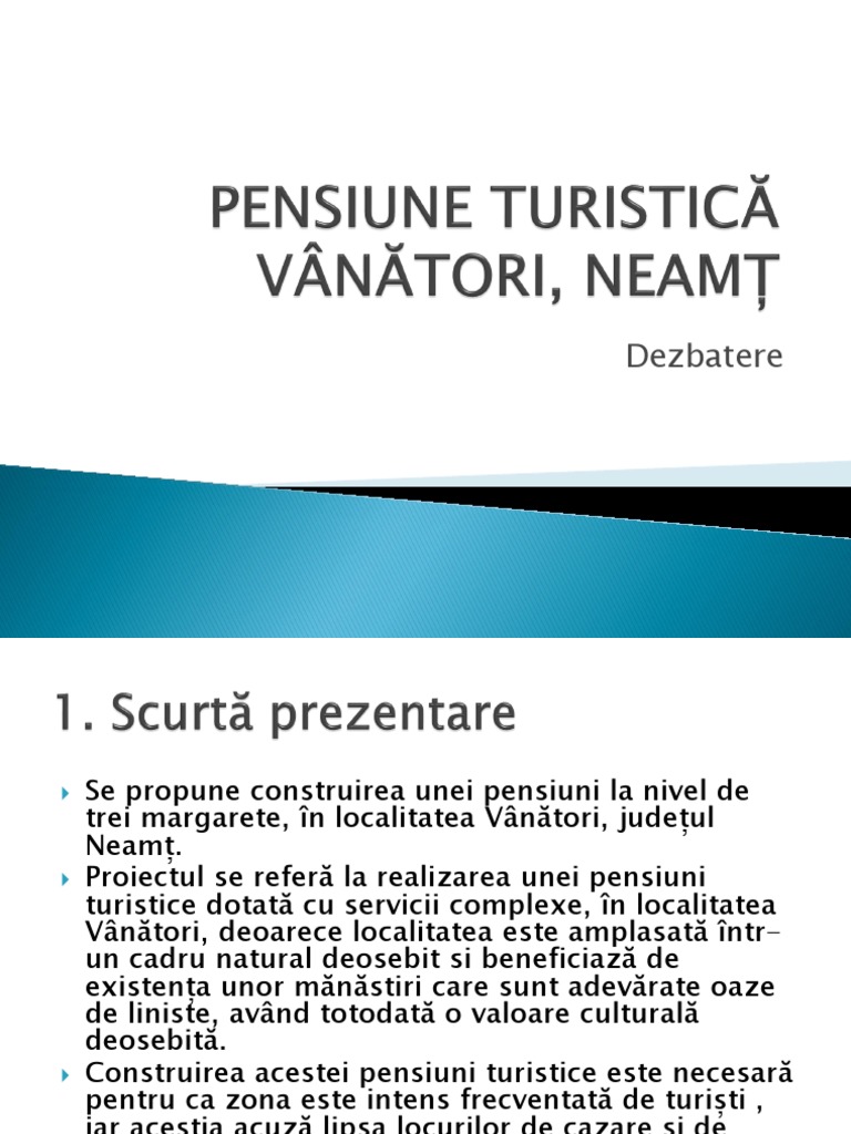 Proiect Pensiune Turistica | PDF