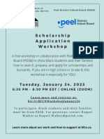 BFCN Scholarship Application Workshop Flyer - PDSB PDF