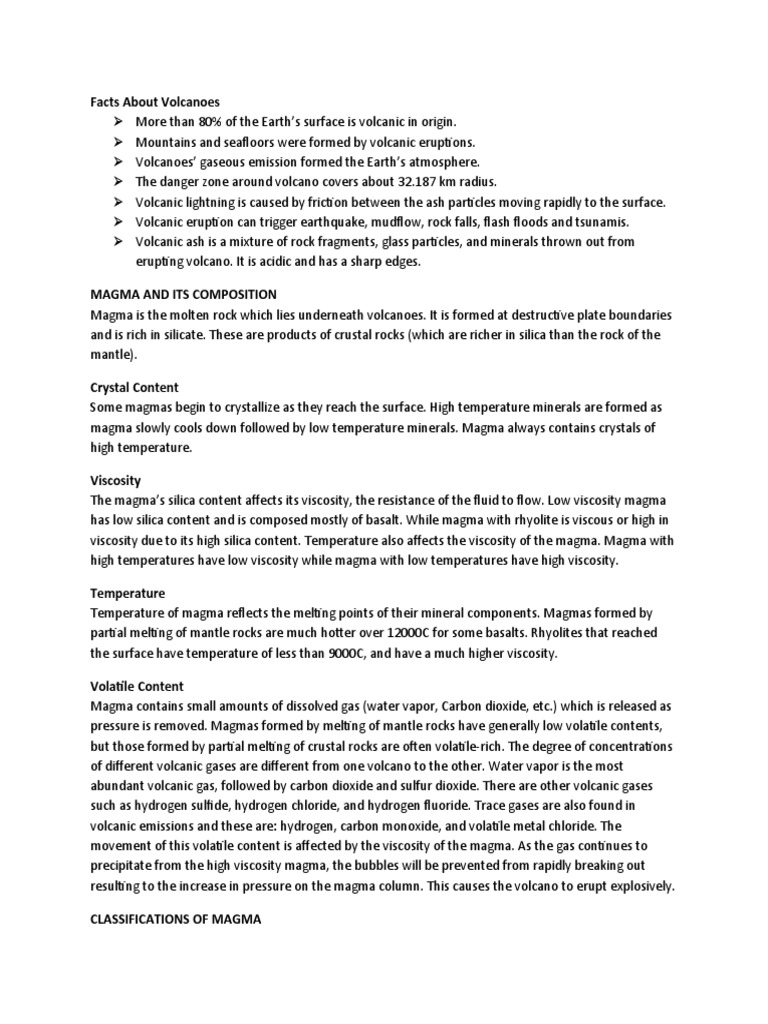 Understanding Volcanoes and Eruptions | PDF