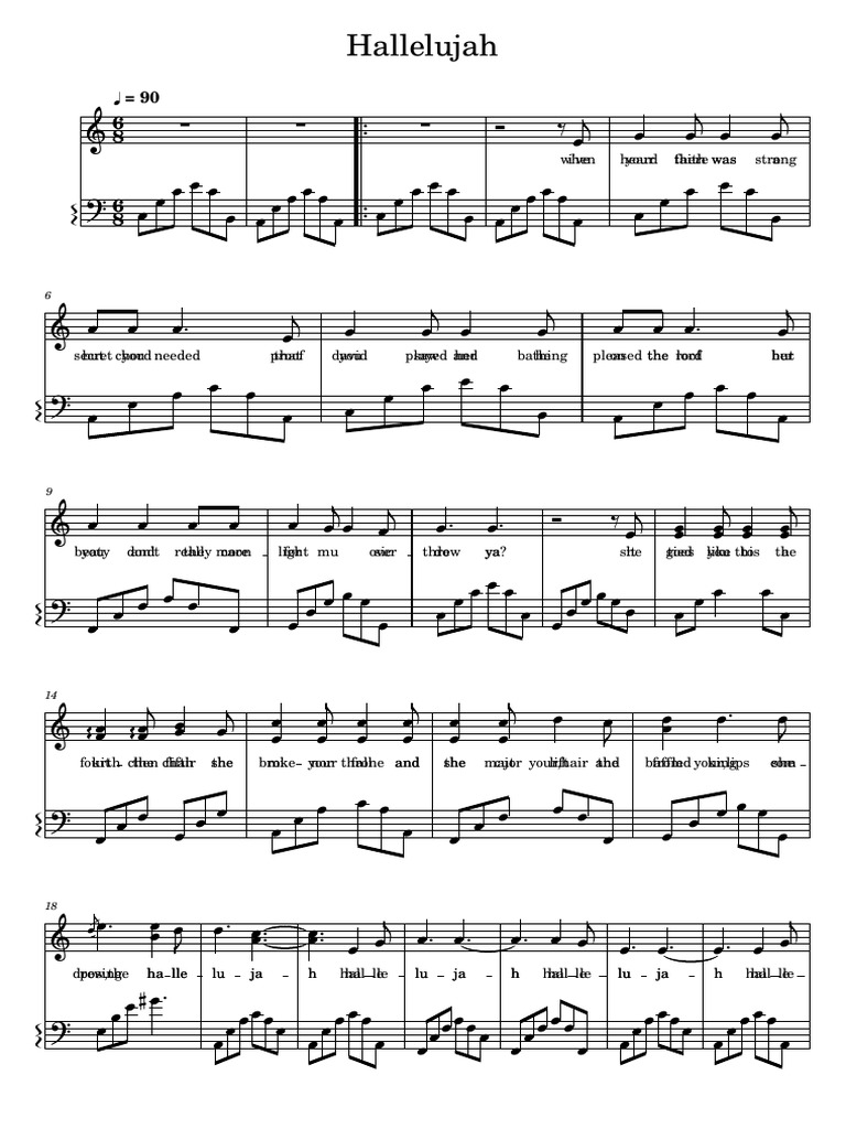 Hallelujah Song Lyrics Analysis | PDF