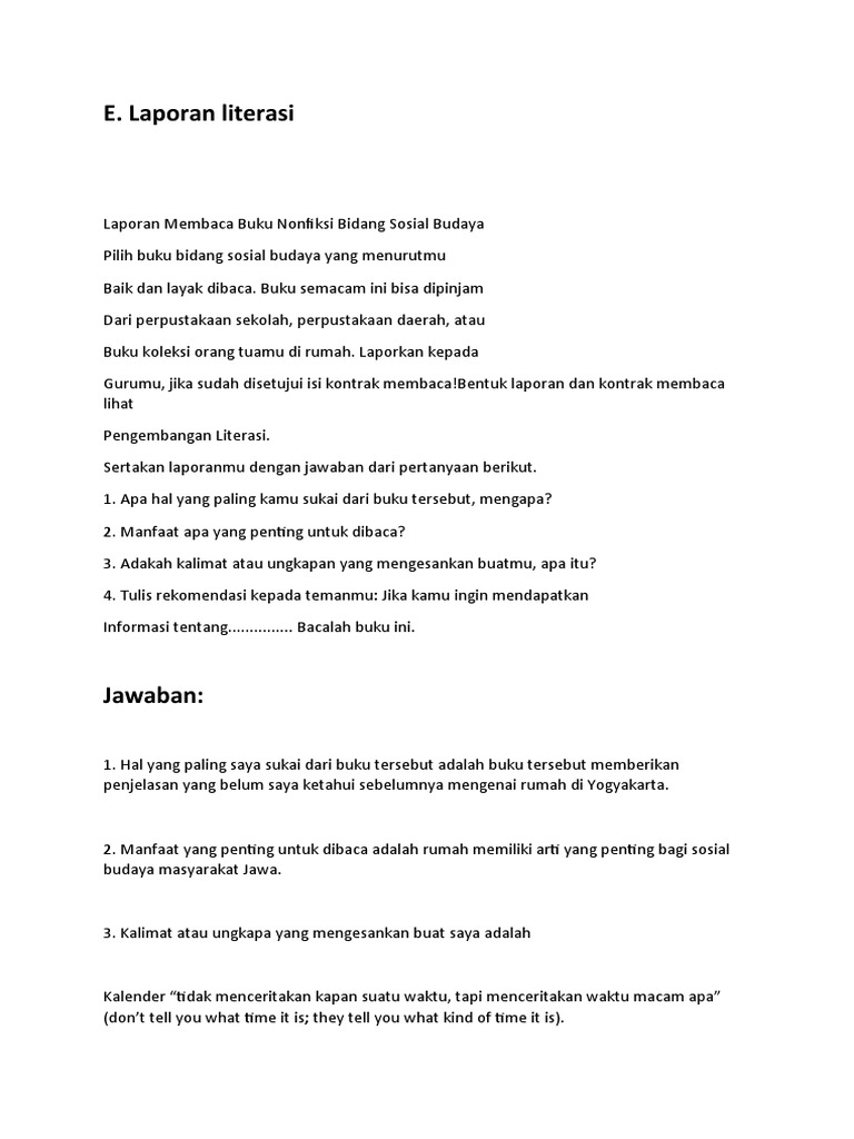 Laporan Literasi Docx Pdf