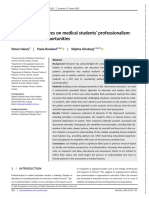 Medical Education - 2022 - Haney - Patients Perspectives On Medical Students Professionalism Blind Spots and PDF