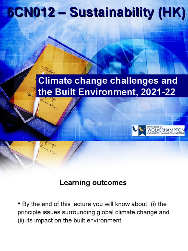 Climate Change and Built Environment Impact | PDF | Climate Change ...