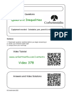 Quadratic Inequalities PDF