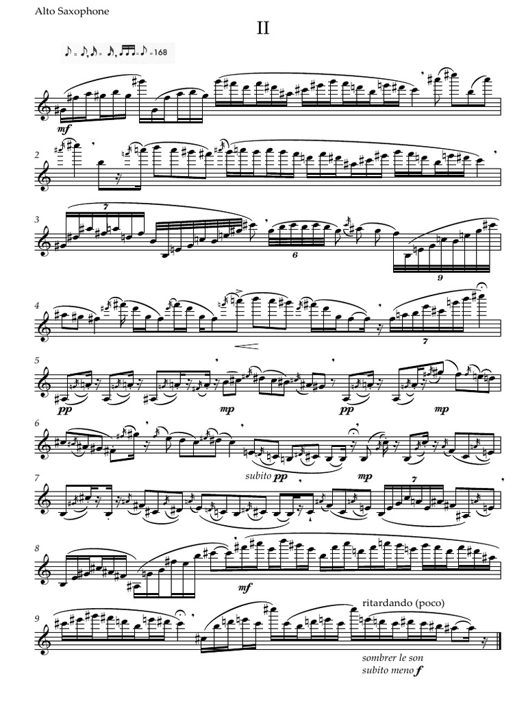 Stravinsky 3 Pieces for solo 2 mov PDF
