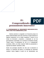 IV. Comprendiendo El Pensamiento Innovador