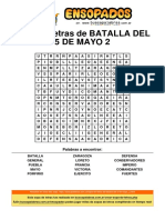 Sopa de Letras de Batalla Del 5 de Mayo - 2 PDF