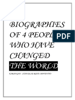 Biographies of 4 People Who Have Changed The World