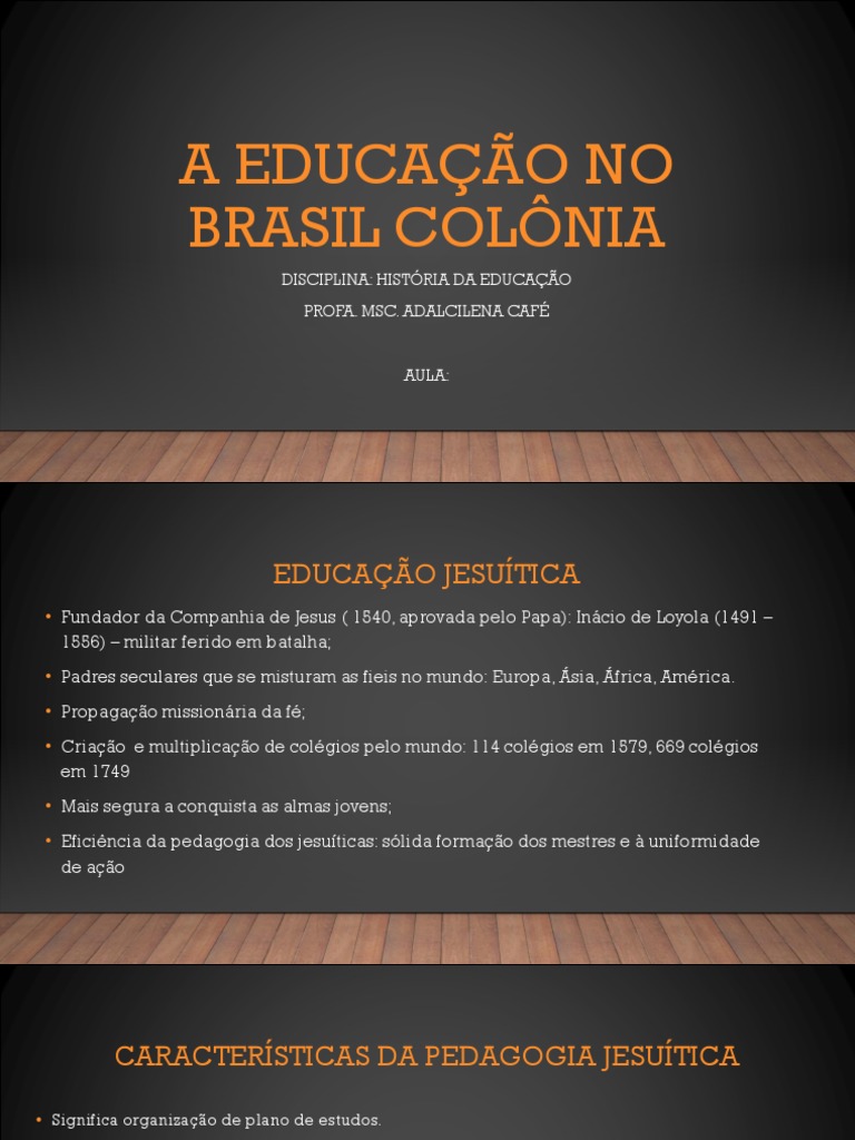 A Educação No Brasil COLÔNIA PDF | PDF