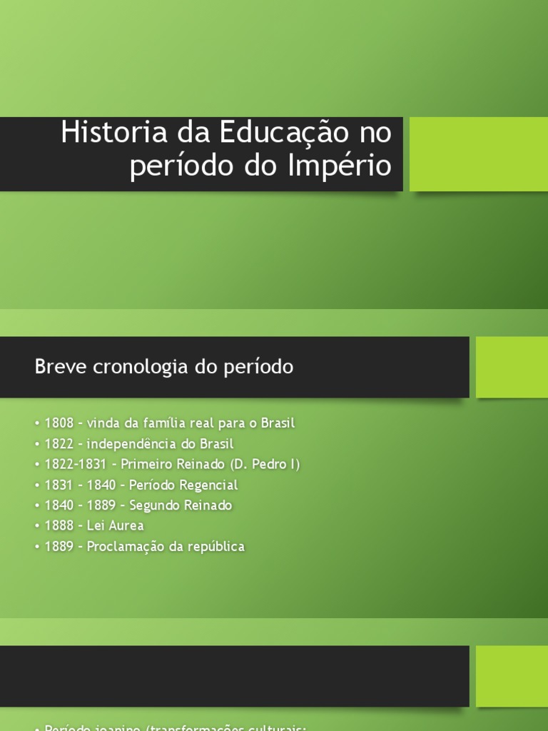 Educação no Brasil Imperial (1822-1889) | PDF | Escolas | Educação primária