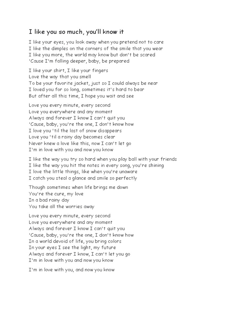 I Like You So Much | PDF