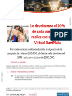 Devolución 20% compras Tarjeta Virtual DaviPlata