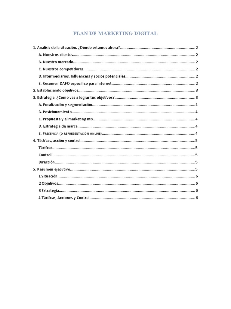 Plan de Marketing Digital | PDF | Marketing | Indicador de rendimiento