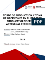 Costo de Produccion y Toma de Decisiones en El Proceso Productivo de Cerveza Artesanal Periodo 2017