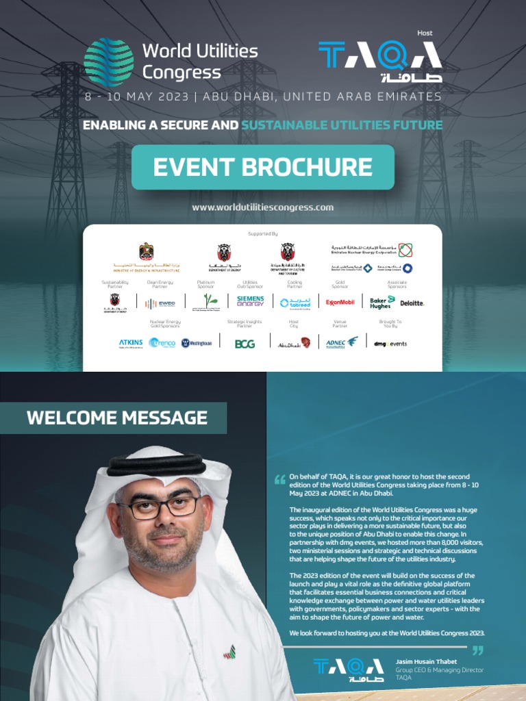 World Utilities Congress 2023 Brochure | PDF | Public Utility | Innovation
