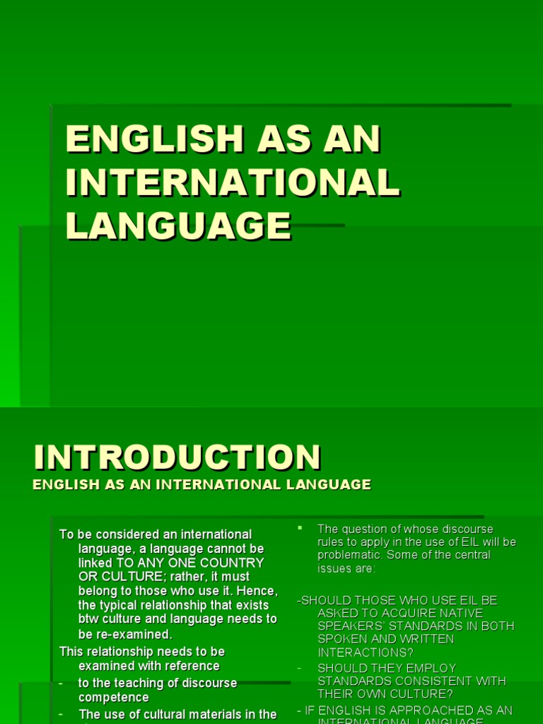 Understanding English as an International Language | PDF