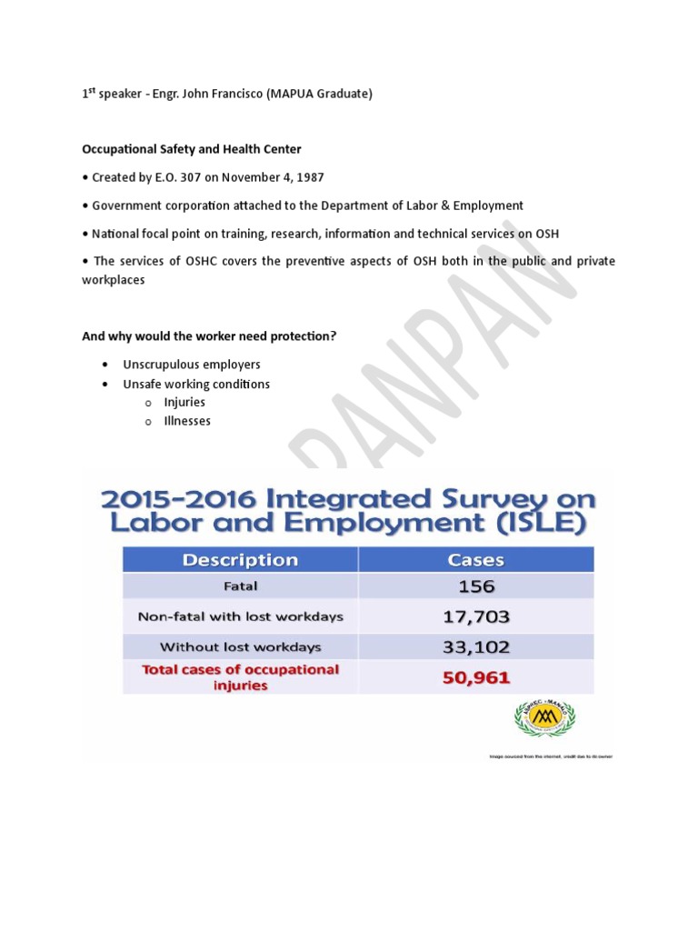OSH Program Overview and Guidelines | PDF