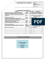 Cronograma de Actividades SSH