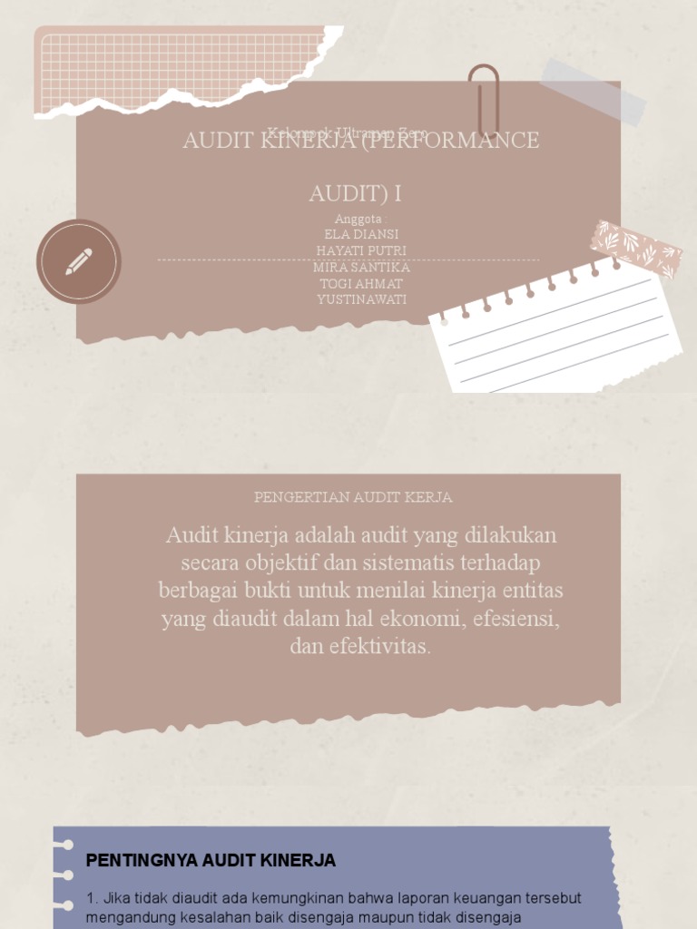 Audit Kinerja (Performance Audit) I | PDF