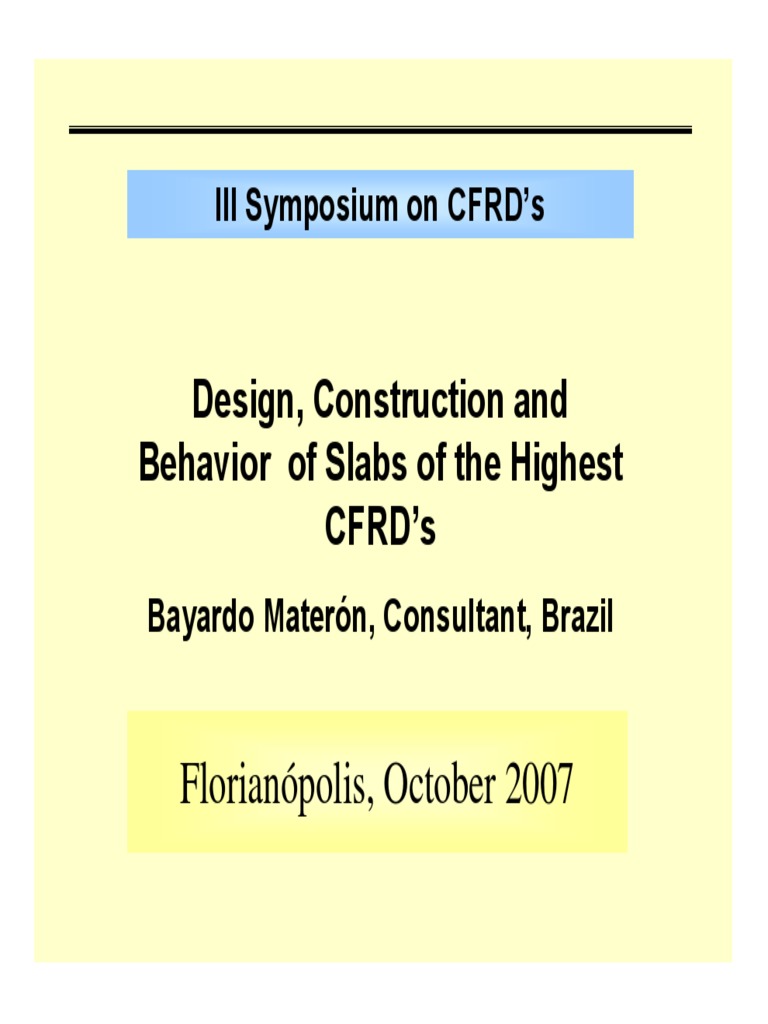 CFRD Design and Construction Insights | PDF
