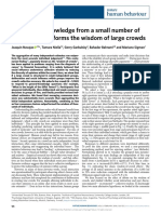 Joaquin Navajas Et Al. Aggregated Knowledge From A Small Number of Debates Outperforms The Wisdom of Large Crowds, Nature Human Behaviour (2018) PDF