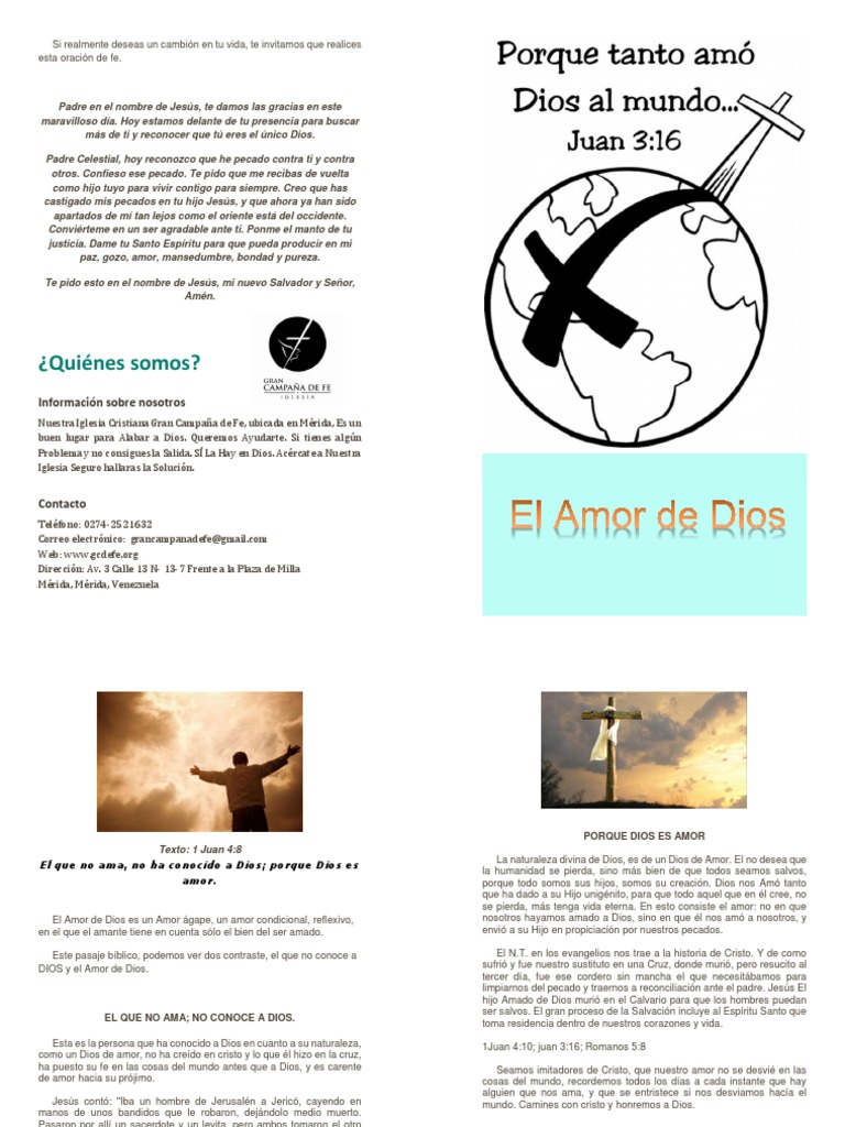 El Amor De Dios Pdf Amor Jesús