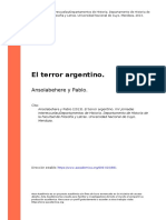 El terror político en la Argentina: desde Hobbes a Sarmiento