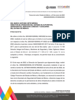 Respuesta Oficio Saascaem Pago No Efectuado Fibra La Venta Chamapa 27120222 PDF