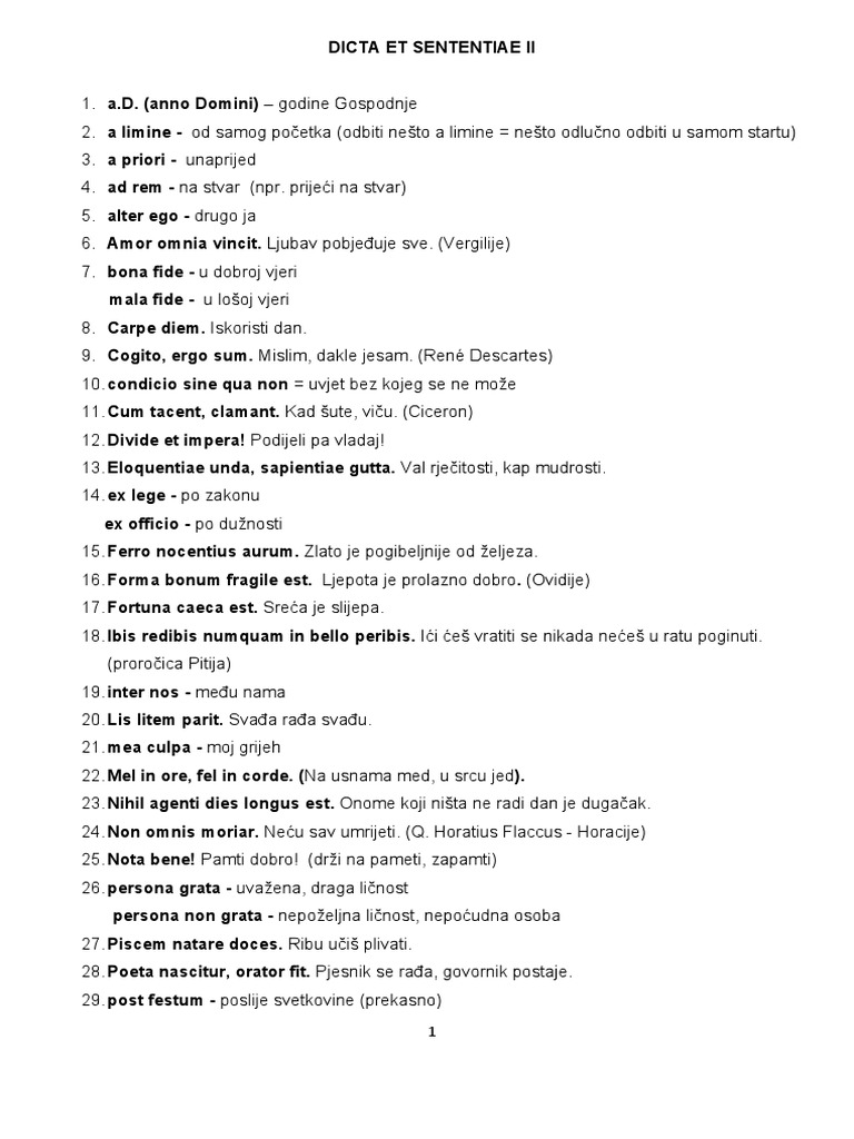 Dicta Et Sententiae | PDF