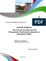 Plan de Trabajo - Presupuesto Participativo 2024