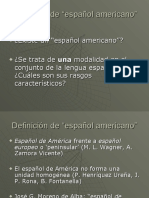 Definición de Español Americano