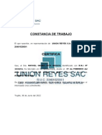 Certificado de Trabajo - Rita Rafael