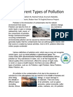 Different Types of Pollution, English Essay, Project 2