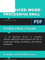 Lesson 3 Advance Word Processing Skill