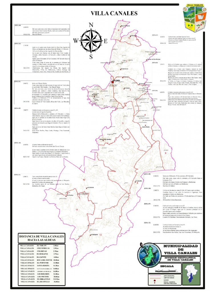 Mapa de Villa Canales limites PDF