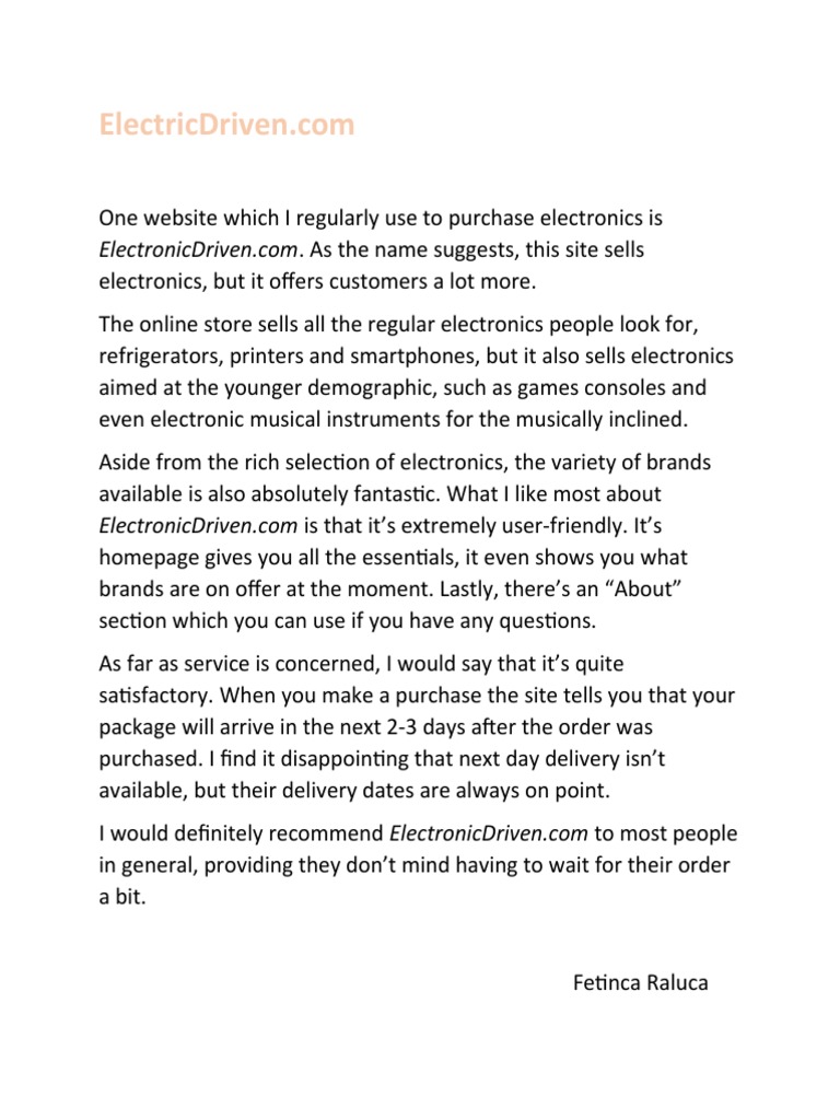 Electric Driven PDF