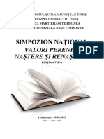 2023 Publicatie - Simpozion Naţional - VALORI PERENE-NASTERE SI RENASTERE ISSN L - 2360 3275 PDF