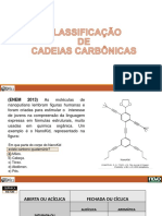 Classificacao de Cadeias Carbonicas 1S23