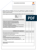 Capacitacion Evaluacion Formato