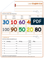 Worksheets Numbers 10 100